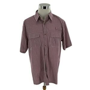Big Sky Outfitters Shirt Men's Sz XL Plaid Button Up Outdoor Fishing Vented Top